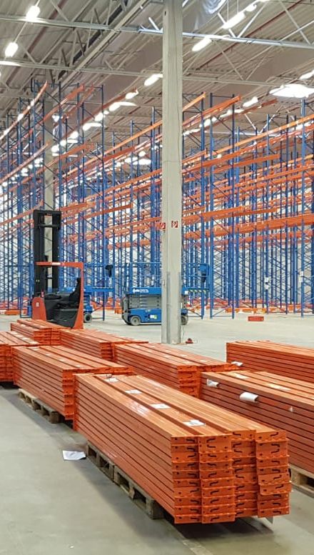 Schwerlastregalsystem Auf und Abbau